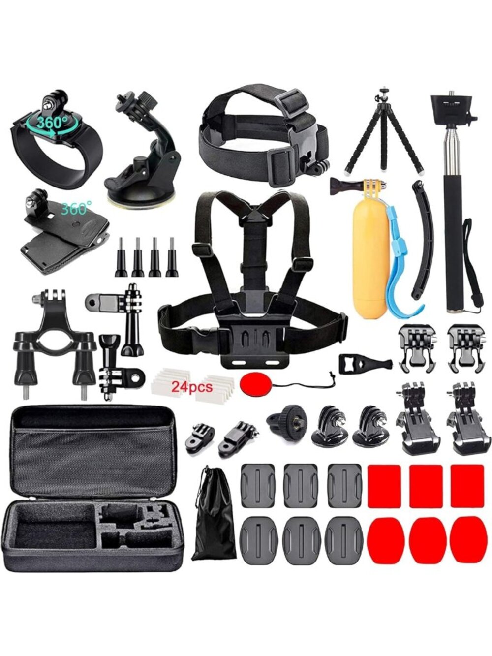60-in-1 Action Camera Accessory Kit for GoPro, DJI, Insta360, AKASO & More